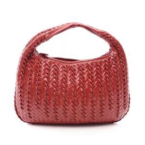 Bottega Veneta Intrecciato Handbag Leather Bordeaux Purple Red